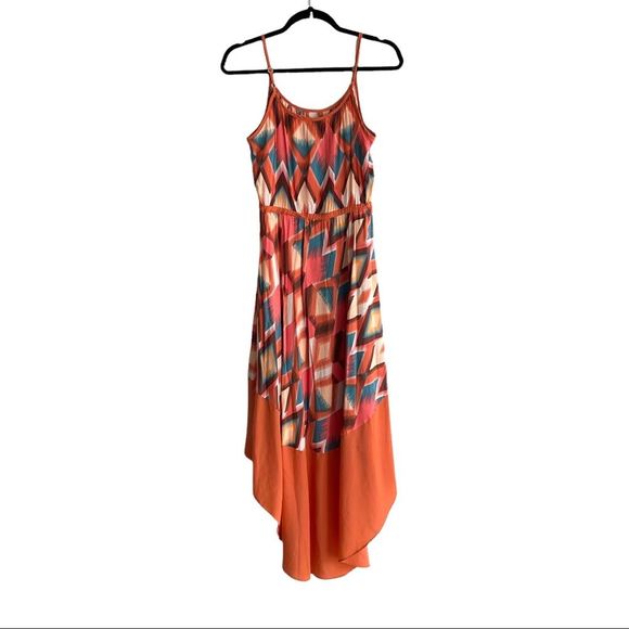 ANTHROPOLOGIE Willow & Clay Boho Sleeveless High Low Dress With Print S - Picture 4 of 7